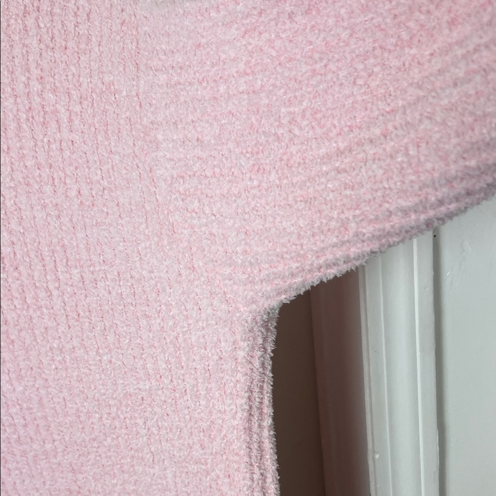Elegant Pink Cowl Neck Sweater Dress - Picture 10 of 14